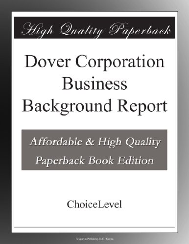 Dover Corporation Business Background Report