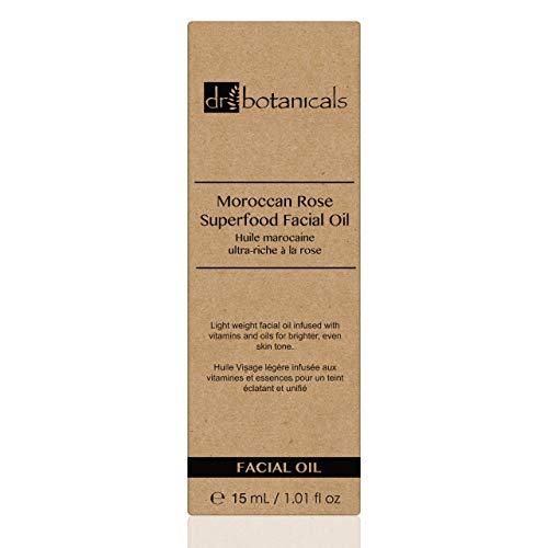 Dr Botanicals - Aceite facial de rosa marroquí superalimentario, 15 ml