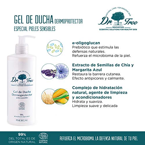 Dr. Tree | Gel de ducha dermoprotector | Pieles sensibles | 500 ml.