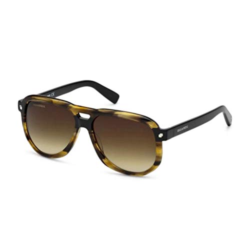 DSQUARED2 DQ0286 93P 56 Monturas de gafas, Verde (Verde Chiaro LucVerde Grad), 56.0 Unisex Adulto