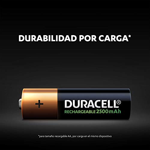 Duracell - Pilas Recargables AA 2500 mAh, paquete de 8