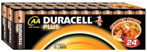 Duracell Plus AA/LR06/MN1500 - Paquete de 24 pilas alcalinas AA