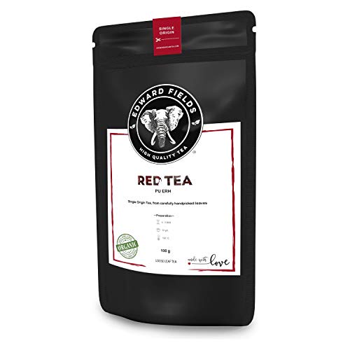 Edward Fields - Té Rojo Pu Erh Orgánico de alta calidad. Cantidad: 100g. Formato: Granel. Origen: China. Detox, antioxidante, adelgazante.