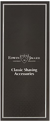 Edwin Jagger Brocha de Afeitar de Tejón con Soporte de Goteo, Tamaño Medio, Color Negro - 1 Pack