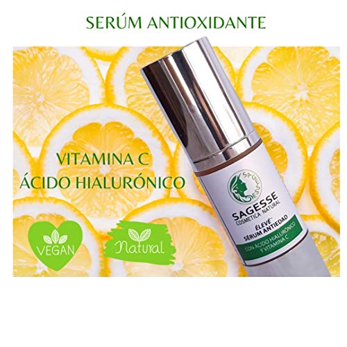 ÉLEVE¨SÉRUM ANTIEDAD CON VITAMINA C Y ÁCIDO HIALURÓNICO DE SAGESSE COSMETICA NATURAL