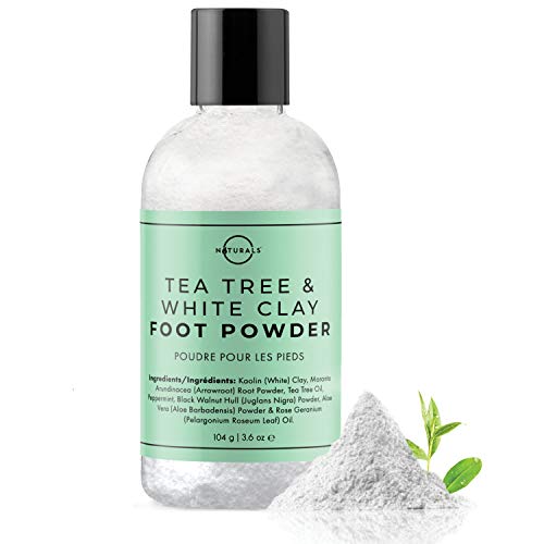 Elimina Los Malos Olores Desodorante Natural en Polvo Para el Calzado y el Cuidado De Los Pies Micosis Antifúngico Sudor y Uñas Aceite Esencial Base Árbol de Té Arcilla y Para Hombres y Mujeres 28.3gr