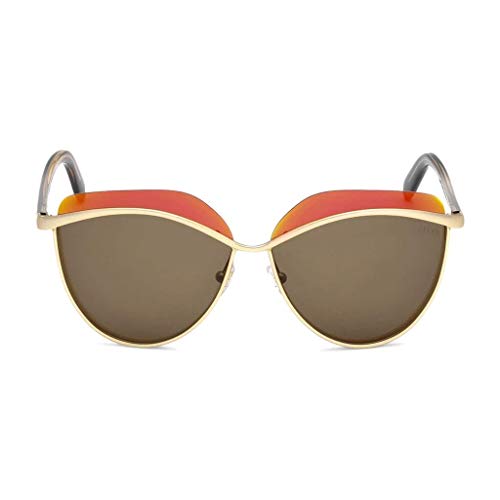 Emilio Pucci EP0052 32M 60 Gafas de sol, Dorado (Oro/Roviex Polar), Unisex Adulto