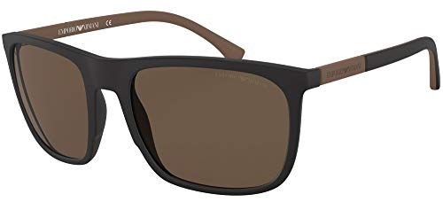 Emporio Armani 0EA4133 Gafas de sol, Black Rubber, 59 para Hombre