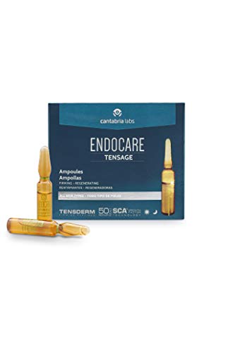 Endocare Tensage Ampollas - Antiarrugas, Antiflacidez, Regeneradoras, Efecto Tensor Inmediato, Con Ácido Hialurónico, Para Todo Tipo De Pieles, 20 Unidades 40 ml