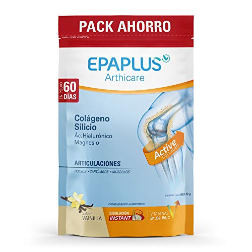 Epaplus Articulaciones Colágeno + Silicio + Ácido Hialurónico INSTANT Promo- 60 Días( 652gr, sabor vainilla)