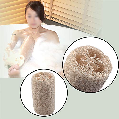 Esponja natural Luffa, 6 unidades, 10 cm, Esponja natural Luffa, para baño y ducha, perfecta para el cuidado corporal, decoración y limpieza de cocina