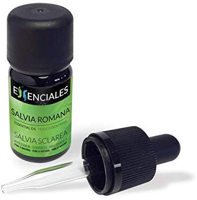 Essenciales - Aceite Esencial de Salvia Sclarea o Romana, 100% Puro, 10 ml | Aceite Esencial Salvia Sclarea