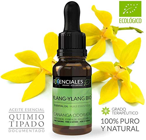 Essenciales - Aceite Esencial de Ylang Ylang BIO Ecológico, 100% Puro, 10 ml | Aceite Esencial Cananga Odorata BIO