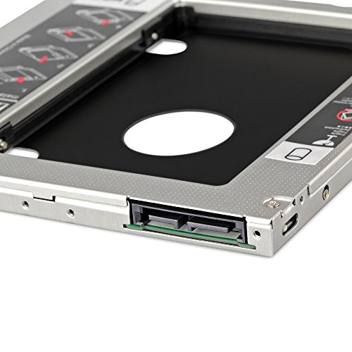 ESYNiC SATA HDD SSD de 2.5 " 9.5 mm Segunda Unidad de Disco Duro Caddy Optical de Disco Duro para Apple MacBook Unibody MacBook Pro 13 15 17 Unidad de DVD Super Drive Mejorar su Almacenamiento de Datos ¡­