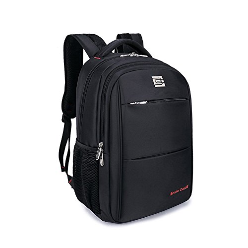 Evay Mochila para computadora portátil de 15.6 pulgadas, mochilas impermeables, bolsas de viaje para computadora portátil Mochila de computadora para hombres, mujeres Negro