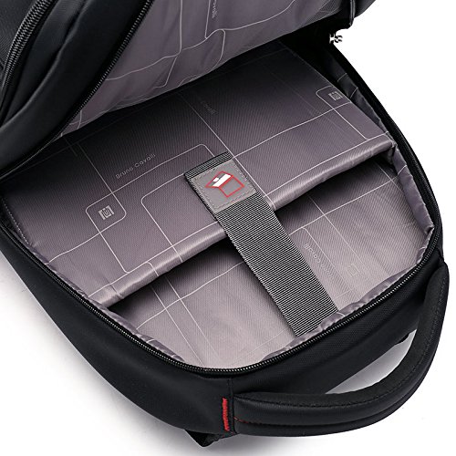 Evay Mochila para computadora portátil de 15.6 pulgadas, mochilas impermeables, bolsas de viaje para computadora portátil Mochila de computadora para hombres, mujeres Negro