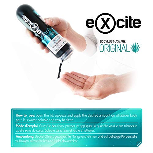 EXCITE Gel Lubricante masaje íntimo con Aloe Vera de cultivo ecológico. Lubricante íntimo. 200ml.