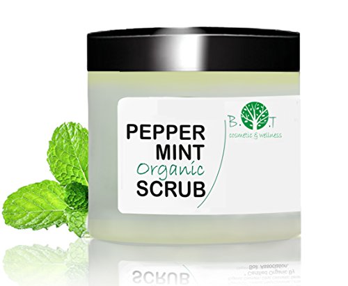 Exfoliante Ecológico Refrescante con Menta Bio, Sal Epsom y Aceites de Jojoba, Aguacate y Cártamo - Cuerpo y Piernas Cansadas 200g