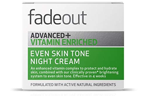 Fade Out Advanced+ Vitamin Enriched Even Skin Tone Night Cream 3 x 50ml - Brightening Cream With Niacinamide, Hyaluronic Acid, Lactic Acid, and Rosehip Seed Oil