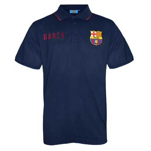 FC Barcelona - Polo oficial para hombre - Con el escudo del club - Azul marino - Azul marino - Medium