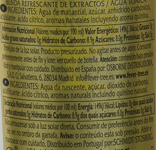 Fever-Tree - Tónica Premium Natural Pack de 4 Botellas 20cl