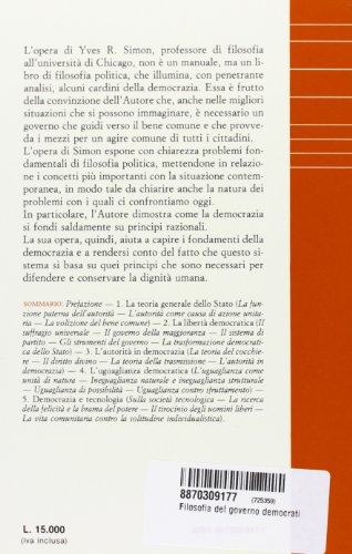 Filosofia del governo democratico (Scienze umane e filosofia)