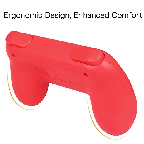 Fintie Mango (2-Pack) para Nintendo Switch Joy-Con [Diseño Ergonomico] Kit de Controlador Resistente al Desgaste Mando Cómodo de Control de Juego, Rojo y Azul