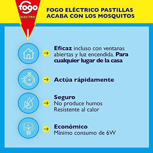 Fogo AntiMosquitos Recambios para insecticida eléctrico mata mosquitos - 60 pastillas (238818)