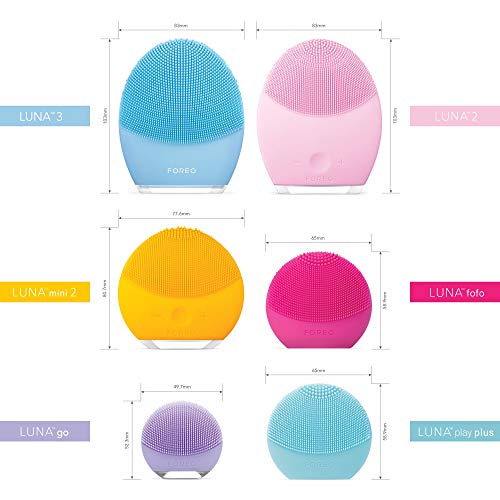 FOREO LUNA 3 Cepillo de limpieza facial y masajeador reafirmante para un spa en casa, para piel Sensible