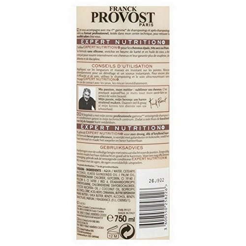 Franck Provost Expert Nutrition+ Women 750 ml Professional hair conditioner - Acondicionadores (Women, 750 ml, Professional hair conditioner, Damaged hair,Dry hair,Normal hair, Nutrition,Shine, Italy)