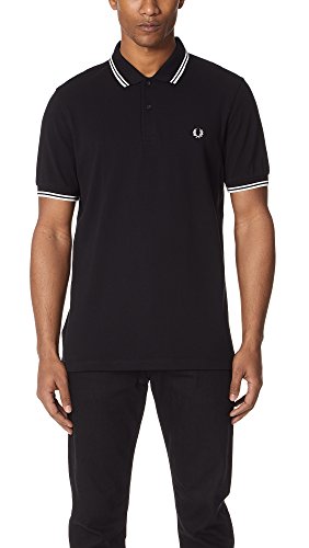 Fred Perry M3600, Polo Para Hombre, Negro (Black/White), Medium