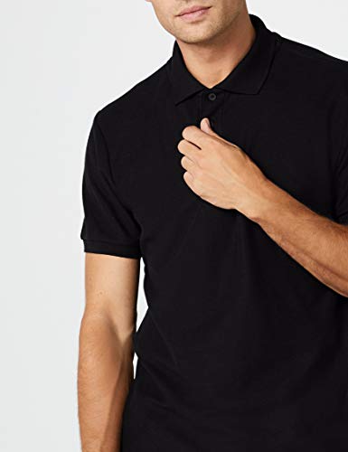 Fruit of the Loom Ss033m, Polo para Hombre, Negro (Black), X-Large