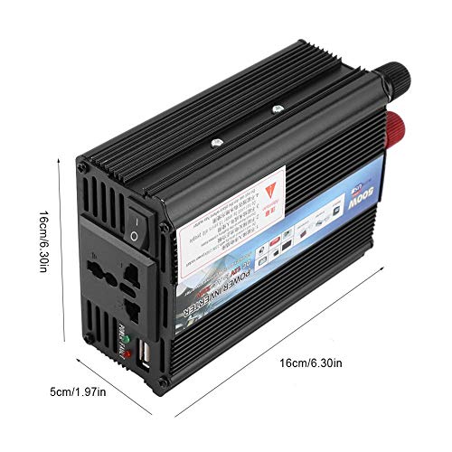 FTVOGUE Solar Power Inverter 12v a 220v / 110V 500W Car Power Inverter con Panel Solar Inversores de Corriente(12v to 220v/500W)