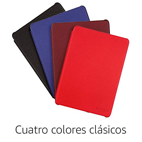 Funda Amazon de cuero para Kindle Paperwhite (10.ª generación - modelo de 2018), Burdeos