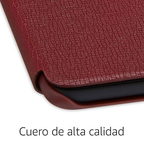 Funda Amazon de cuero para Kindle Paperwhite (10.ª generación - modelo de 2018), Burdeos