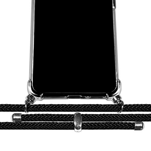 Funda Colgante Transparente para OPPO A9 2020 con Cordon Negro