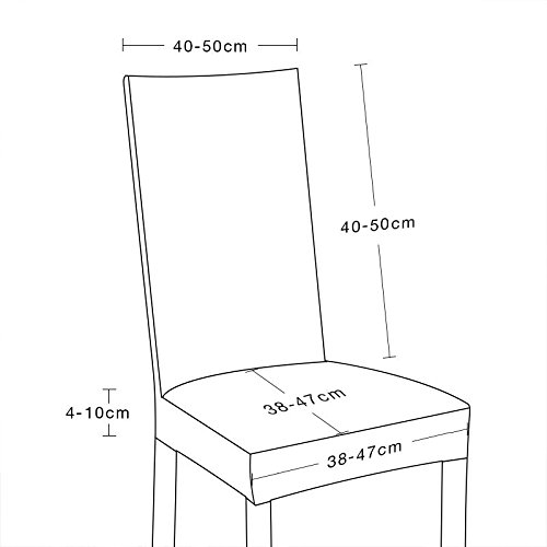 Fundas para sillas Pack de 4 Fundas sillas Comedor Fundas elásticas, Cubiertas para sillas,bielástico Extraíble Funda, Muy fácil de Limpiar, Duradera (Paquete de 4, Blanco)