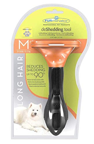 Furminator Herramienta de muda para Perros medianos de Pelo Largo M