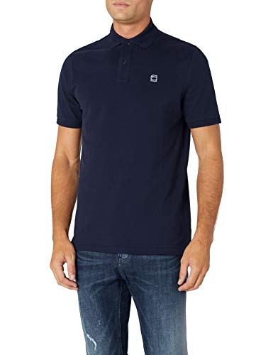 G-STAR RAW Dunda Polo S/s, Azul (Sartho Blue 6067), Medium para Hombre