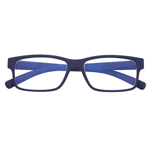 Gafas de Presbicia con Filtro Anti Luz Azul para Ordenador. Gafas Graduadas de Lectura para Hombre y Mujer con Cristales Anti-reflejantes. Indigo +1.0 – THYSSEN