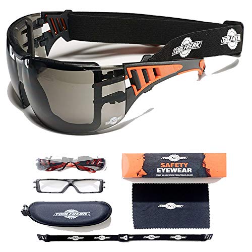 Gafas de Protección ToolFreak con Fumar Lentes y Relleno de Espuma de Estilo Deportivo