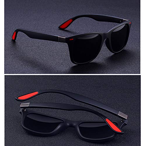 Gafas de sol polarizadas Hombre Mujere Lujo Retro/Aire libre Deportes Golf Ciclismo Pesca Senderismo 100% protección UVA gafas unisex golf conducción Gafas gafas de sol (b1lack)