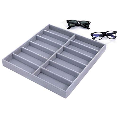 Gafas Pantalla Caja, Gafas Organizador Variedad Caja, Gafas de Sol Anteojos Funda de Almacenamiento, Gafas Almacenaje Estante Soporte Contenedor, Joyería Relojes Mostrar Funda Organizador Bandeja