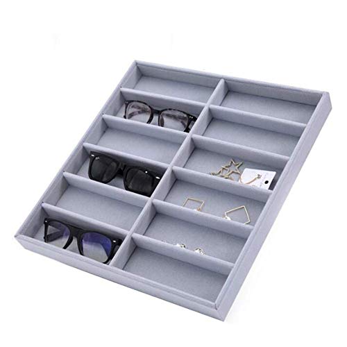 Gafas Pantalla Caja, Gafas Organizador Variedad Caja, Gafas de Sol Anteojos Funda de Almacenamiento, Gafas Almacenaje Estante Soporte Contenedor, Joyería Relojes Mostrar Funda Organizador Bandeja