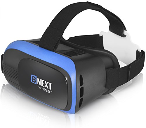 Gafas VR Compatible con iPhone y Android, Gafas Realidad Virtual para Movil - Disfruta de los Mejores Juegos y Videos RV, 360 y 3D, de Máxima Calidad y con la Mayor Comodidad (Blue)