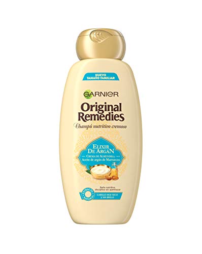 Garnier Champú Nutritivo Cremoso con Elixir de Argán para Pelo Muy Seco y Sin Brillo - 6 x 300 ml