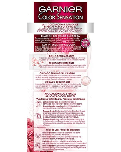 Garnier Color Sensation - Tinte Permanente Castaño Oscuro 3.0, disponible en más de 20 tonos