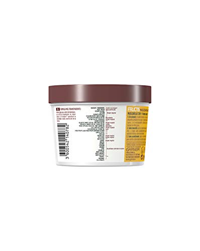 Garnier Fructis Hair Food Mascarilla Capilar 3 en 1 Macadamia Alisante para Pelo Rebelde - 390 ml