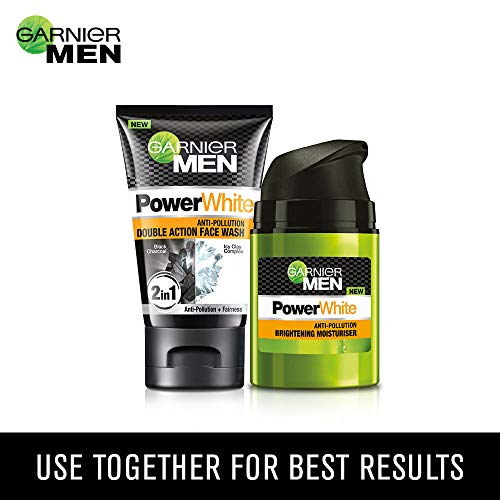 Garnier Men Power White Double Action Face Wash, 100gm