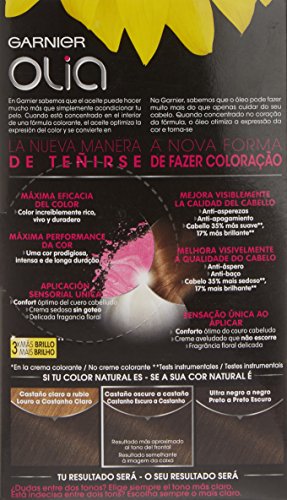 Garnier Olia - Coloración Permanente sin Amoniaco, con Aceites Florales de Origen Natural - Tono 4.0 Castaño